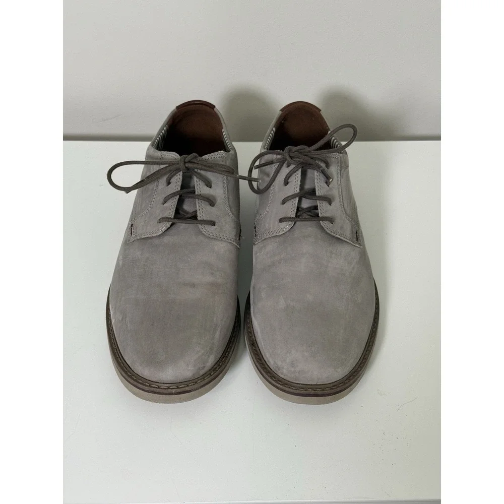 Clarks Mens Radcliff Low Gray Leather Casual Shoes Suede Sz‎ 12 Event Office
